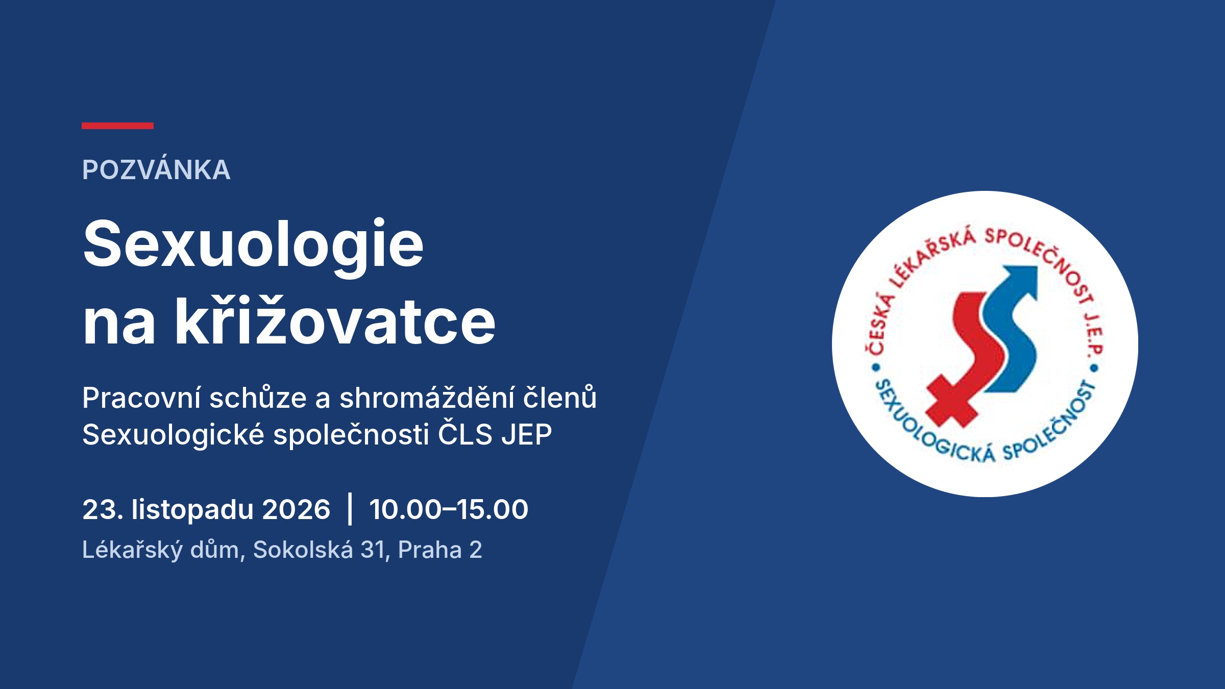 Sexuologie na křižovatce: pozvánka na shromáždění členů 23. listopadu